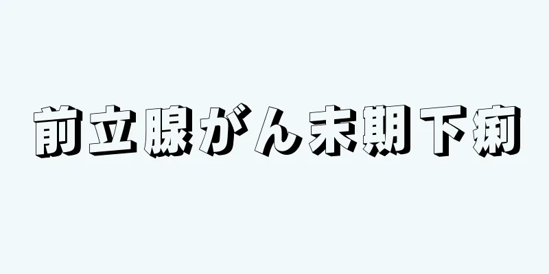 前立腺がん末期下痢