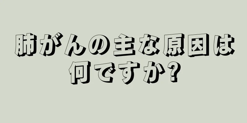 肺がんの主な原因は何ですか?