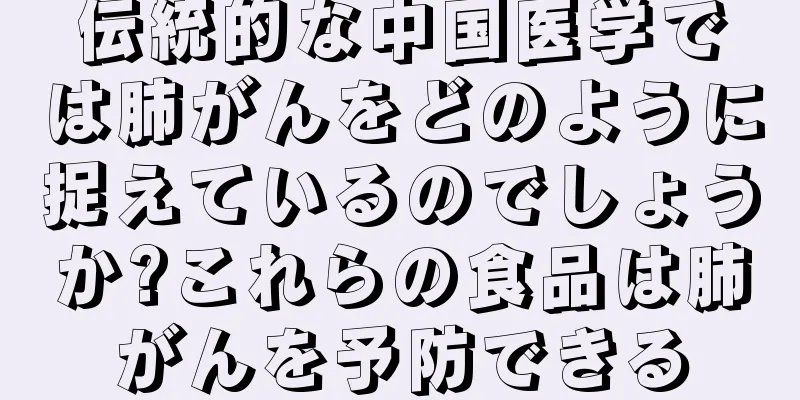 伝統的な中国医学では肺がんをどのように捉えているのでしょうか?これらの食品は肺がんを予防できる