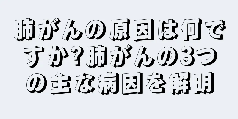 肺がんの原因は何ですか?肺がんの3つの主な病因を解明