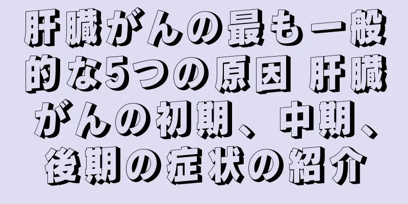 肝臓がんの最も一般的な5つの原因 肝臓がんの初期、中期、後期の症状の紹介