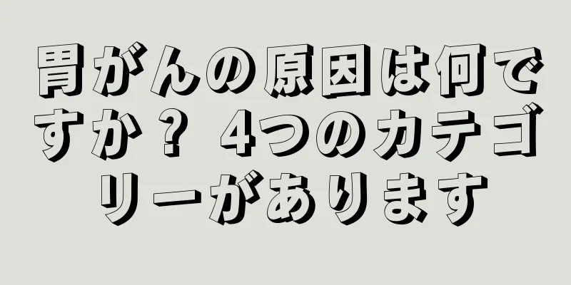 胃がんの原因は何ですか？ 4つのカテゴリーがあります