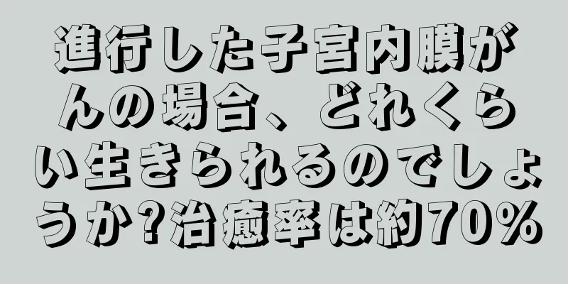 進行した子宮内膜がんの場合、どれくらい生きられるのでしょうか?治癒率は約70％