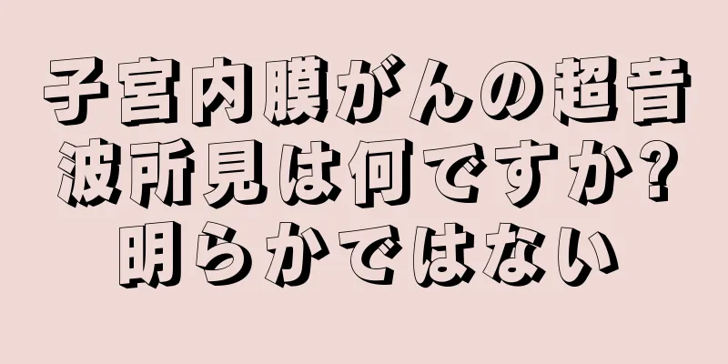 子宮内膜がんの超音波所見は何ですか?明らかではない