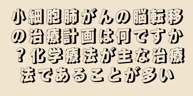 小細胞肺がんの脳転移の治療計画は何ですか？化学療法が主な治療法であることが多い