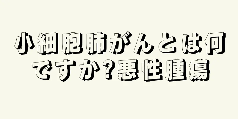 小細胞肺がんとは何ですか?悪性腫瘍