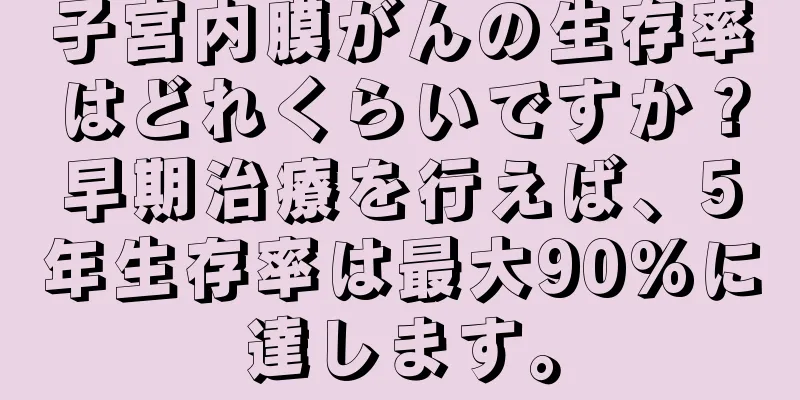 子宮内膜がんの生存率はどれくらいですか？早期治療を行えば、5年生存率は最大90%に達します。