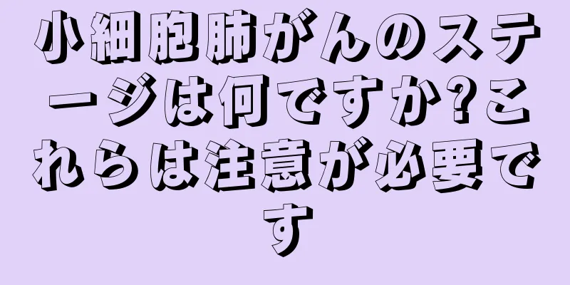 小細胞肺がんのステージは何ですか?これらは注意が必要です