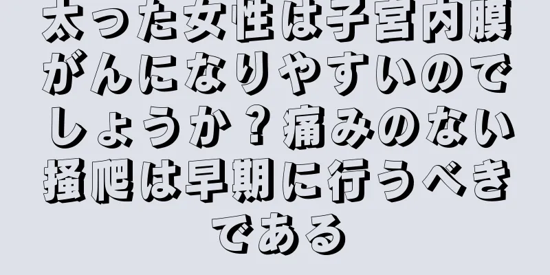 太った女性は子宮内膜がんになりやすいのでしょうか？痛みのない掻爬は早期に行うべきである
