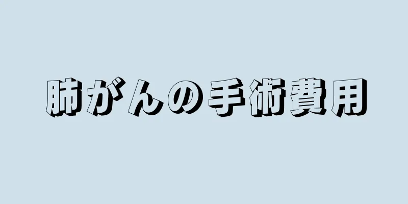 肺がんの手術費用