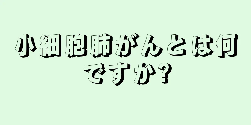 小細胞肺がんとは何ですか?