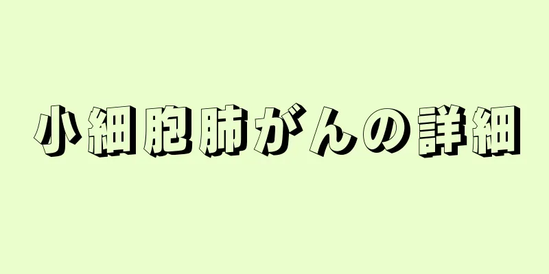 小細胞肺がんの詳細