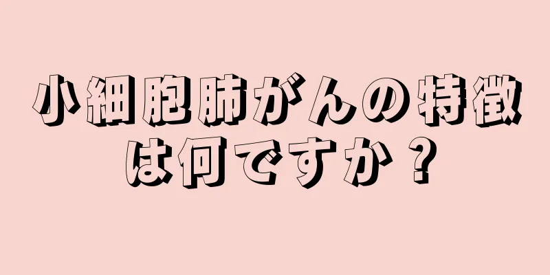 小細胞肺がんの特徴は何ですか？