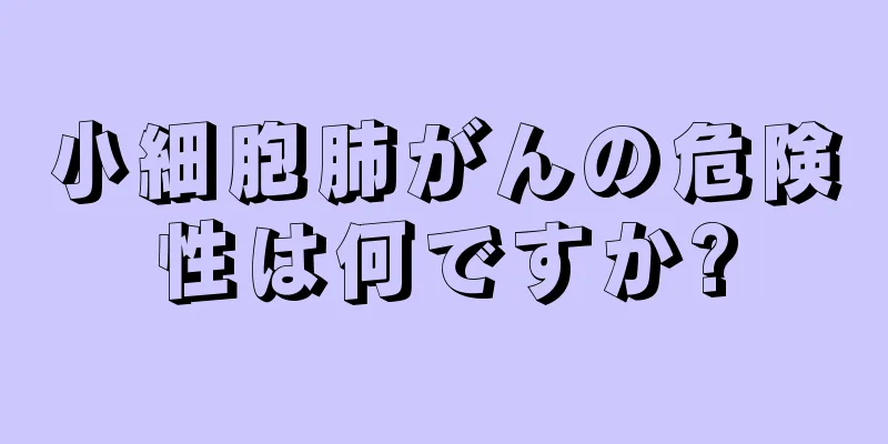 小細胞肺がんの危険性は何ですか?