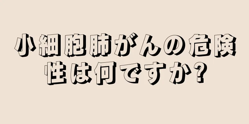 小細胞肺がんの危険性は何ですか?