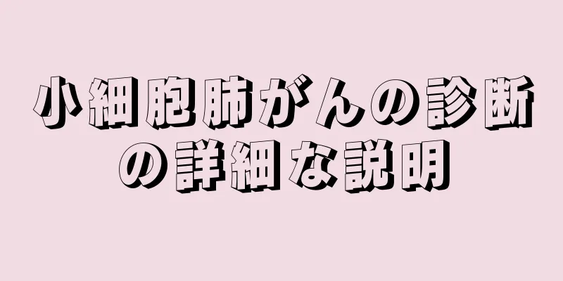 小細胞肺がんの診断の詳細な説明