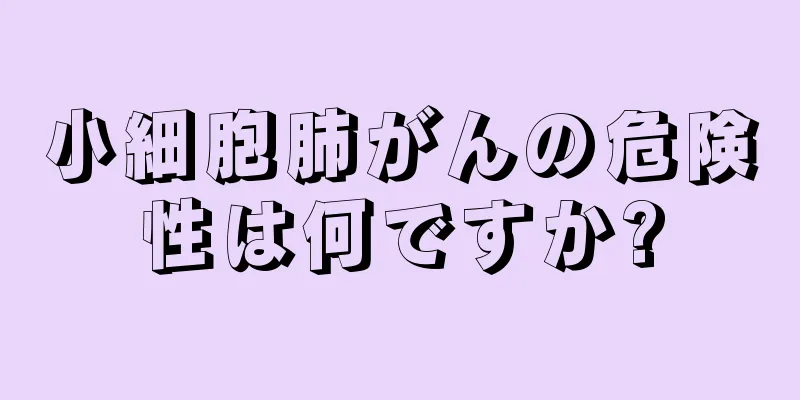 小細胞肺がんの危険性は何ですか?