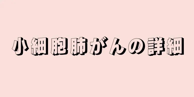 小細胞肺がんの詳細