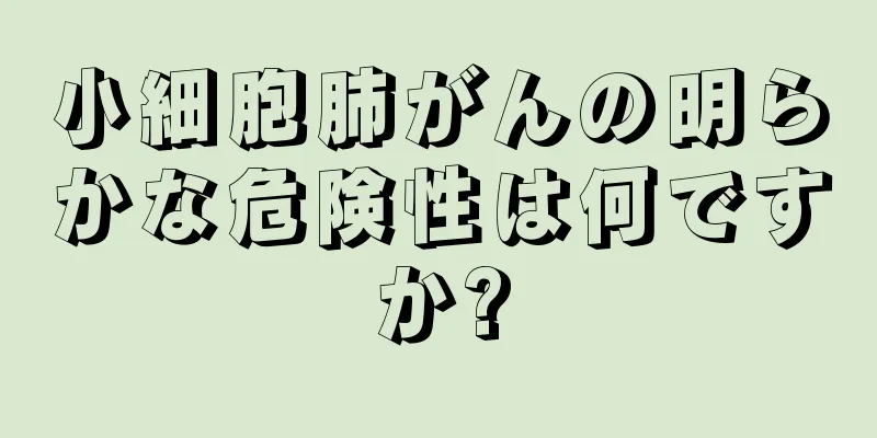 小細胞肺がんの明らかな危険性は何ですか?
