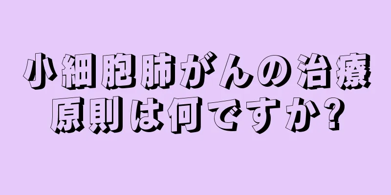 小細胞肺がんの治療原則は何ですか?