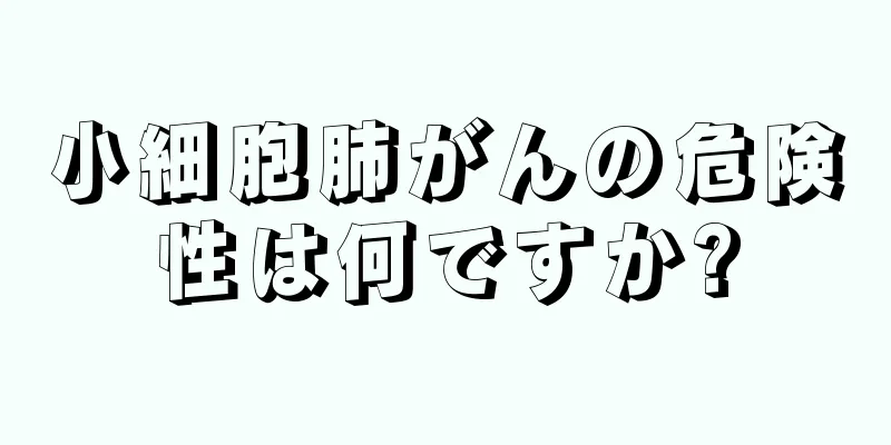 小細胞肺がんの危険性は何ですか?