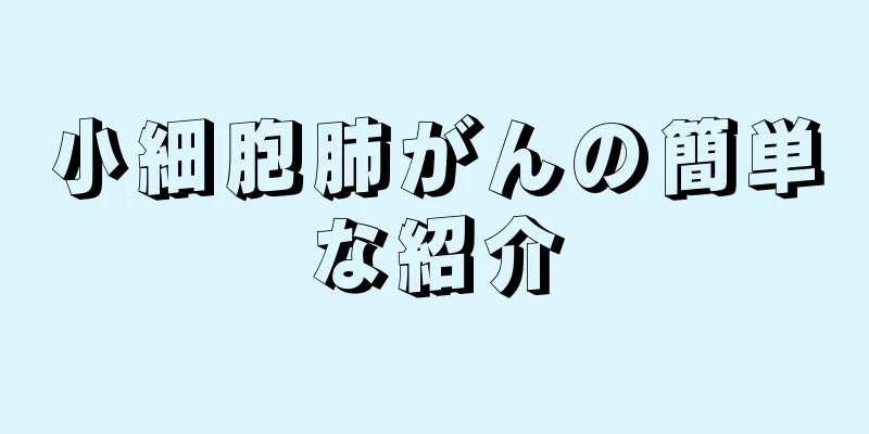 小細胞肺がんの簡単な紹介