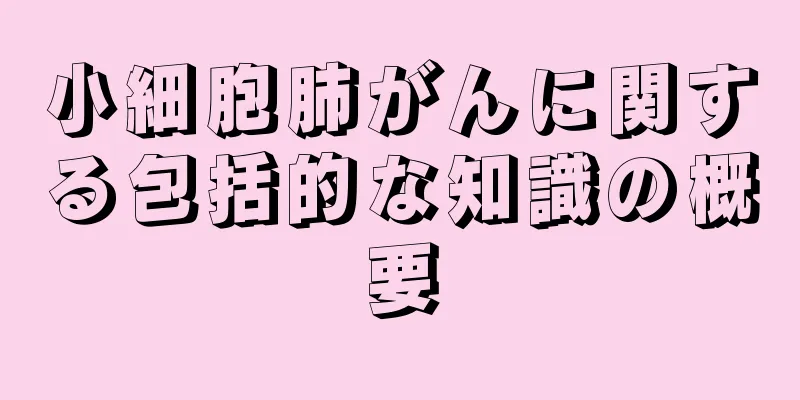 小細胞肺がんに関する包括的な知識の概要
