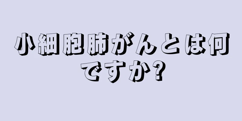 小細胞肺がんとは何ですか?