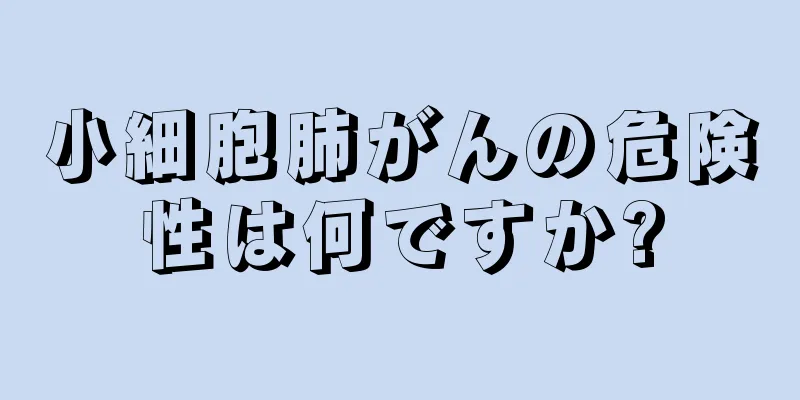 小細胞肺がんの危険性は何ですか?