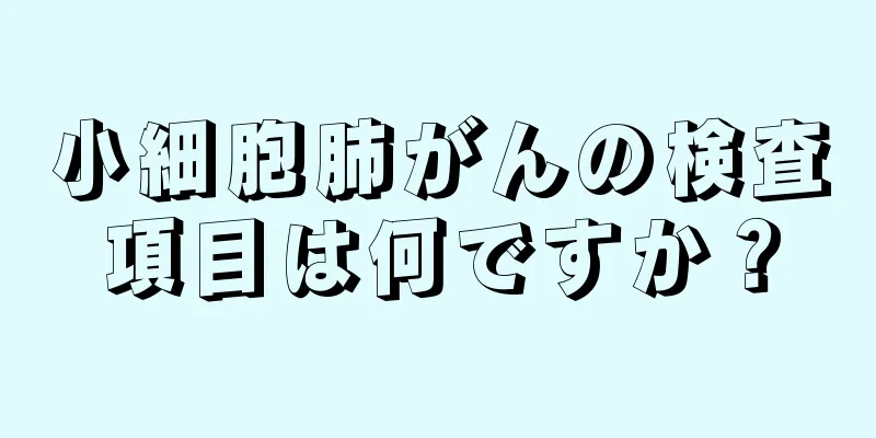 小細胞肺がんの検査項目は何ですか？