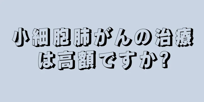 小細胞肺がんの治療は高額ですか?