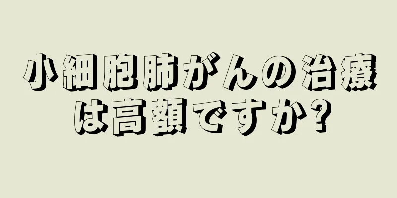 小細胞肺がんの治療は高額ですか?