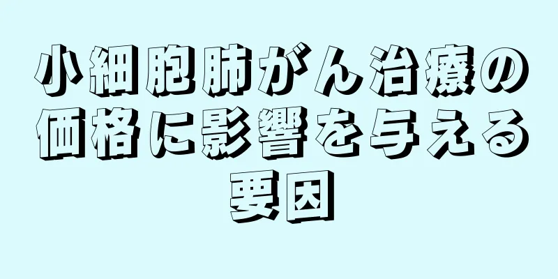 小細胞肺がん治療の価格に影響を与える要因