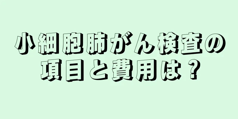 小細胞肺がん検査の項目と費用は？