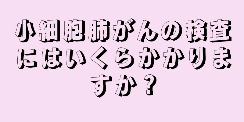小細胞肺がんの検査にはいくらかかりますか？