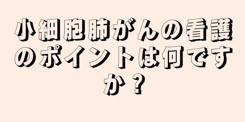 小細胞肺がんの看護のポイントは何ですか？