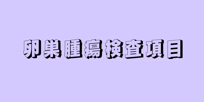 卵巣腫瘍検査項目