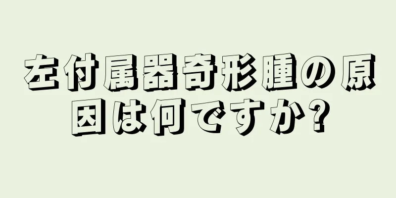 左付属器奇形腫の原因は何ですか?