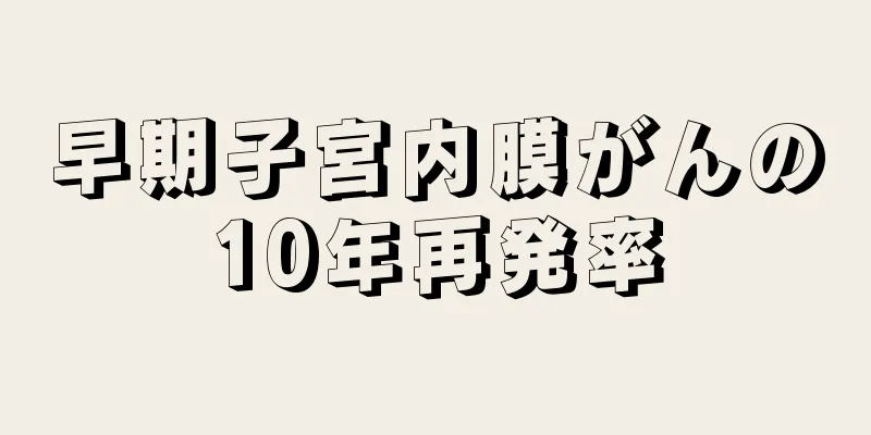 早期子宮内膜がんの10年再発率