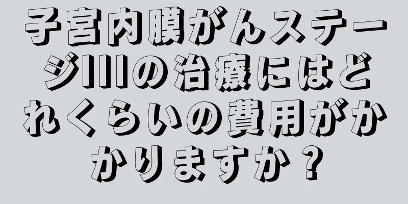 子宮内膜がんステージIIIの治療にはどれくらいの費用がかかりますか？