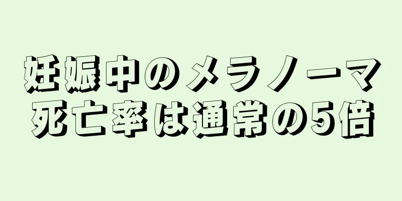 妊娠中のメラノーマ死亡率は通常の5倍