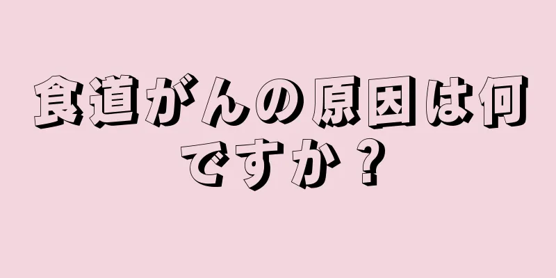 食道がんの原因は何ですか？