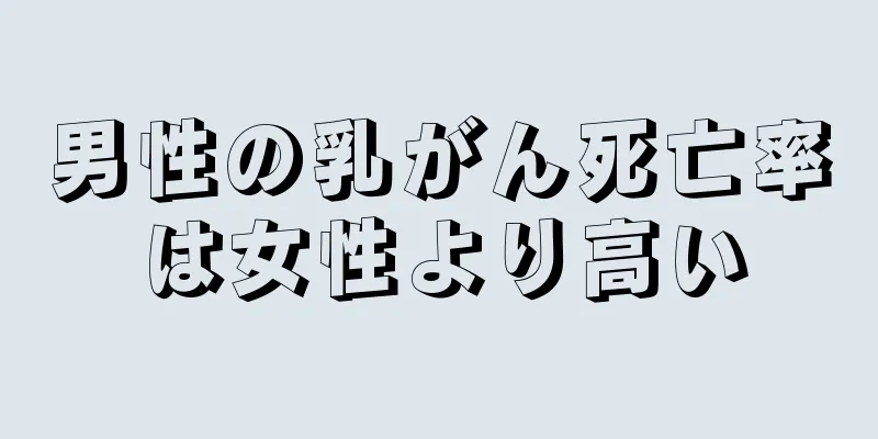 男性の乳がん死亡率は女性より高い