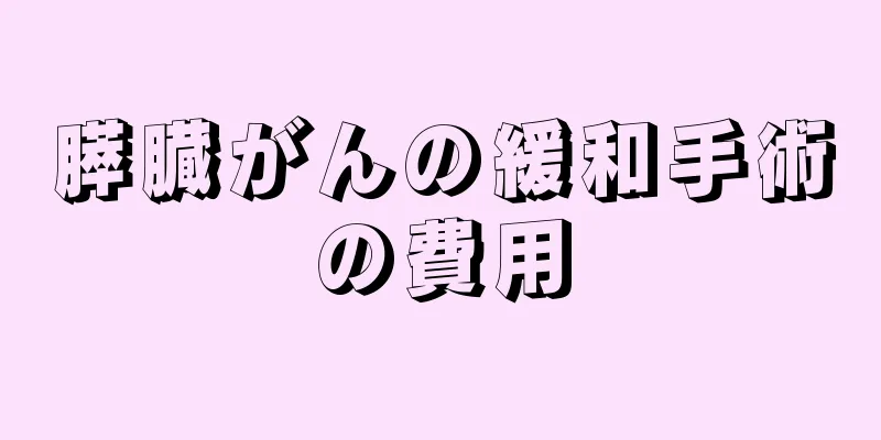 膵臓がんの緩和手術の費用