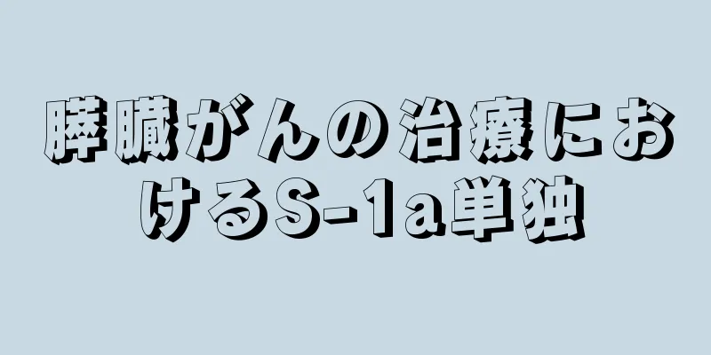 膵臓がんの治療におけるS-1a単独