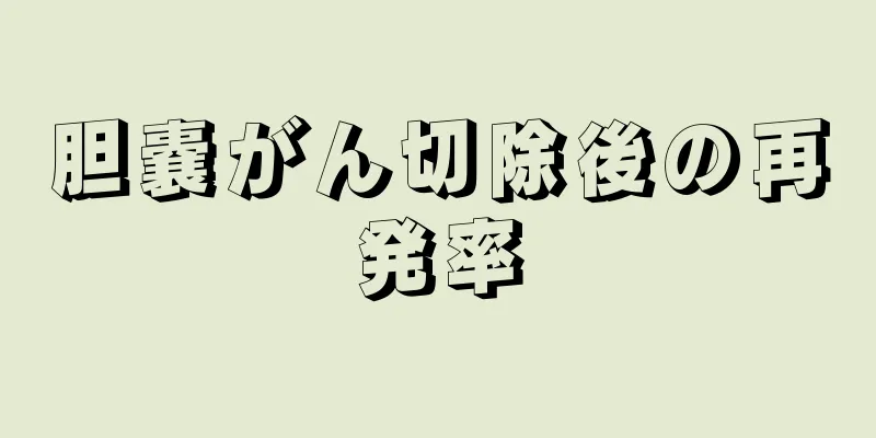 胆嚢がん切除後の再発率