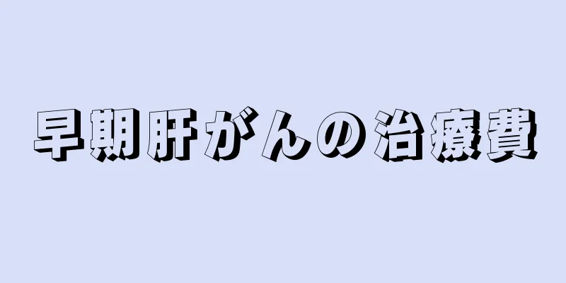 早期肝がんの治療費