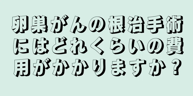 卵巣がんの根治手術にはどれくらいの費用がかかりますか？