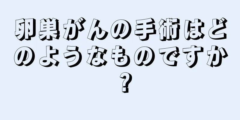 卵巣がんの手術はどのようなものですか？
