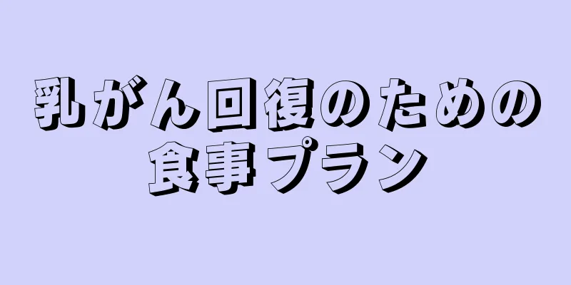 乳がん回復のための食事プラン